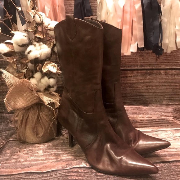 Steve Madden Confess Boot/Bootie cowgirl Casual Workwear Brown Pointed Toe - Picture 4 of 8